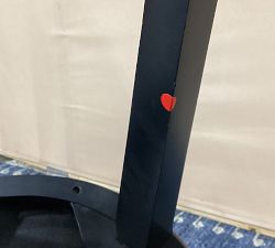 Open Box: Layton Leather Side Dining Chair - Gravel Graphite, Blackened Oak Legs