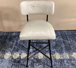 Open Box: Maison Leather Swivel Counter Stool (25") - Statesville Pebble, Bronze