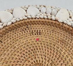 Open Box: Tava Shell Chargers,  Set of 4 - Natural Shell