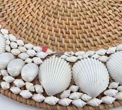 Open Box: Tava Shell Chargers,  Set of 4 - Natural Shell