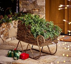 Lit Rattan Sleigh