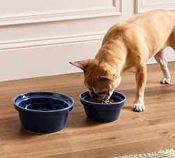 Cambria Handcrafted Pet Bowl &amp; Stand
