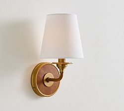 Redford Caramel Leather Sconce (12")
