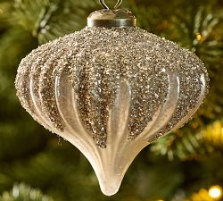 German Glitter Drop Ornament