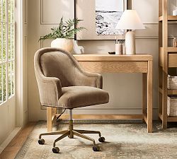 Edith Upholstered Swivel Desk Chair