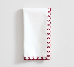 Amelia Embroidered Lining Cotton Napkins - Set of 4