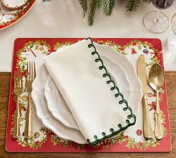Amelia Embroidered Lining Cotton Napkins - Set of 4