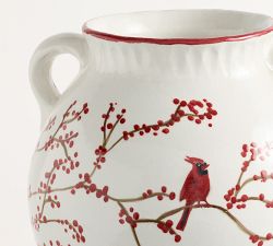 Cardinal Printed Vase