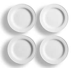 Great White Porcelain Appetizer Plates - Set of 4
