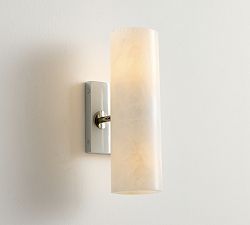 Open Box: Frances Alabaster Tube Sconce (13") - Chrome