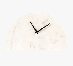 Decorative Half Moon Marble Mantel Clock