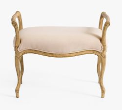 LoveShackFancy Upholstered Vanity Stool (30.75")