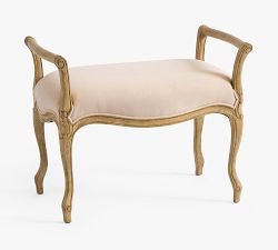LoveShackFancy Upholstered Vanity Stool (30.75")
