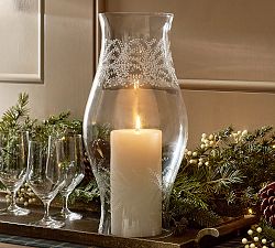 Phoebe Etched Hurricane Candle Sleeve