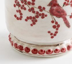 Red Cardinal Ceramic Candle - Cranberry Pomegranate