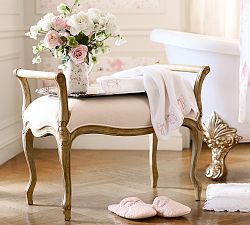 LoveShackFancy Upholstered Vanity Stool (30.75")