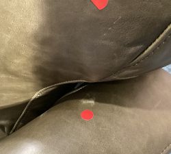 Open Box: Parker Leather Power Swivel Glider Recliner - Statesville Wolf Gray