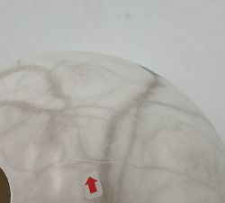 Open Box: Windham Alabaster Dome Pendant (12" Diam) - Bronze