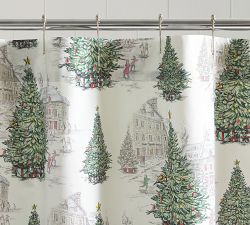 Vintage Christmas Shower Curtain