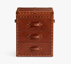 Leather Trunk Nightstand (20")