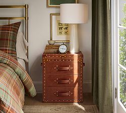 Leather Trunk Nightstand (20")
