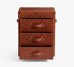 Leather Trunk Nightstand (20")