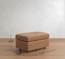 Charlotte Leather Modular Sectional Ottoman (35")
