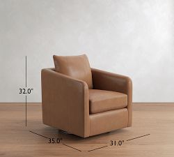 Charlotte Leather Swivel Chair