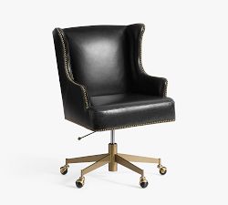 Thatcher Leather Swivel Desk Chair