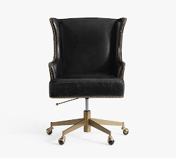 Thatcher Leather Swivel Desk Chair