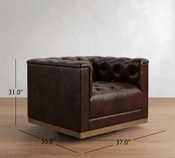 Prescott Leather Swivel Chair