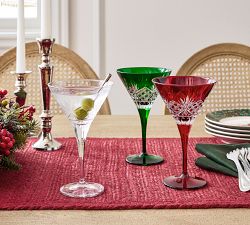 Antique Cut Martini Glasses - Set of 4