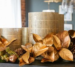 Faux Magnolia and Eucalyptus Wreath &amp; Garland