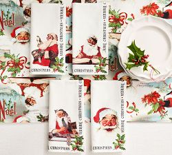 Norman Rockwell Napkins, Mixed Set of 4