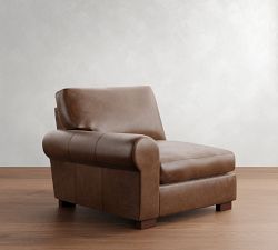 Build Your Own Turner Deep Seat Roll Arm Leather Sectional