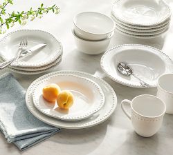Emma Beaded Stoneware Cereal Bowls - Set of 4