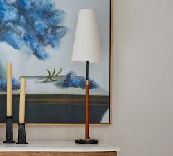 Harrison Leather Wrapped Table Lamp (17")