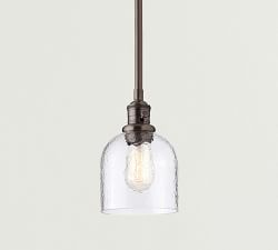 Textured Glass Pole Pendant (6"-10")
