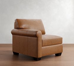 Build Your Own York Roll Arm Leather Sectional