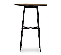 Juno Round Reclaimed Wood Bar Height Table (30")