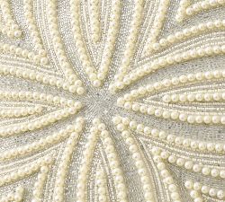 LoveShackFancy Beaded Floral Pillow Cover