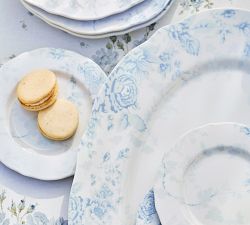 LoveShackFancy Blue Rose Melamine Appetizer Plates - Set of 4