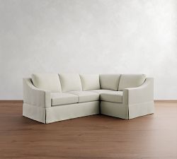 York Slope Arm Slipcovered 3-Piece Sectional (92")