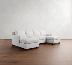 York Square Arm Double Chaise Sectional (107"&ndash;127")