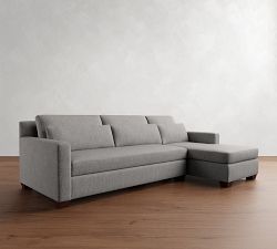 York Square Arm Deep Seat Chaise Sectional (84"&ndash;115")