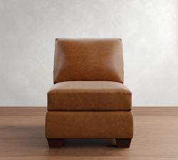 Build Your Own York Roll Arm Leather Sectional