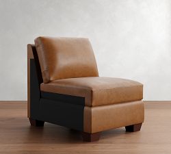 Build Your Own York Roll Arm Leather Sectional