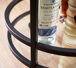 Delaney Round Marble Bar Cart (16")