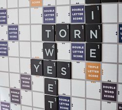 Oversized Wooden Scrabble Wall Game