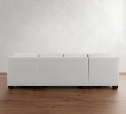 York Square Arm Double Chaise Sectional (107"&ndash;127")